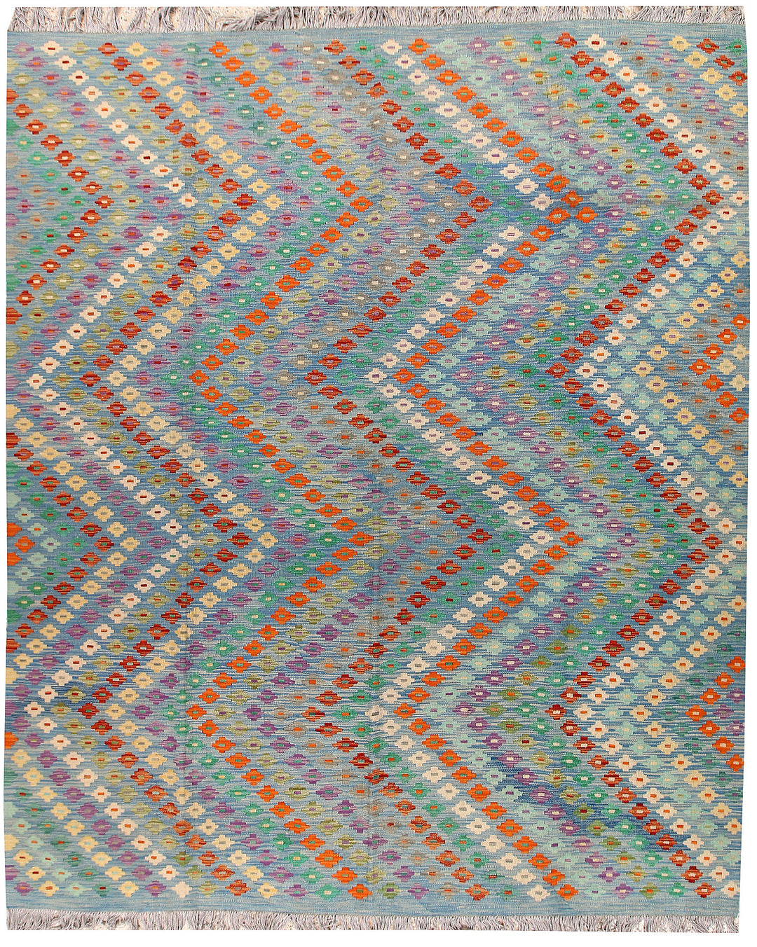 Multi Colored Kilim 8' x 9' 9 - No. 66964 - ALRUG Rug Store