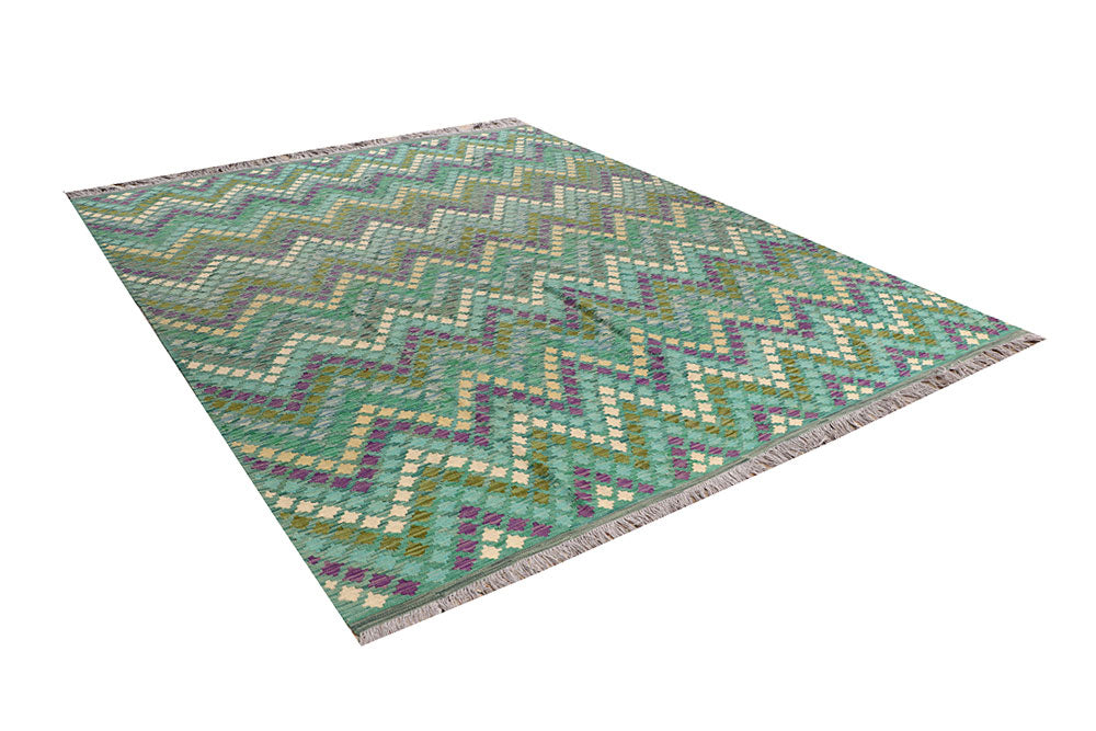 Multi Colored Kilim 8' 4 x 10' 2 - No. 66965 - ALRUG Rug Store