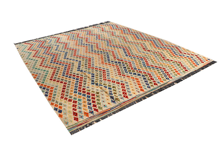 Multi Colored Kilim 8' 9 x 9' 9 - No. 66966 - ALRUG Rug Store