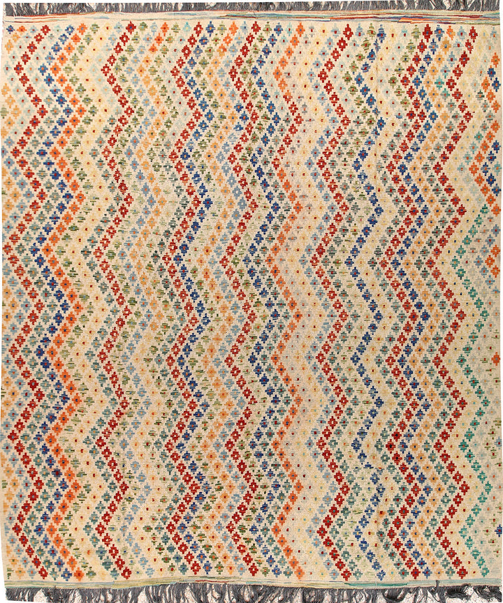 Multi Colored Kilim 8' 9 x 9' 9 - No. 66966 - ALRUG Rug Store