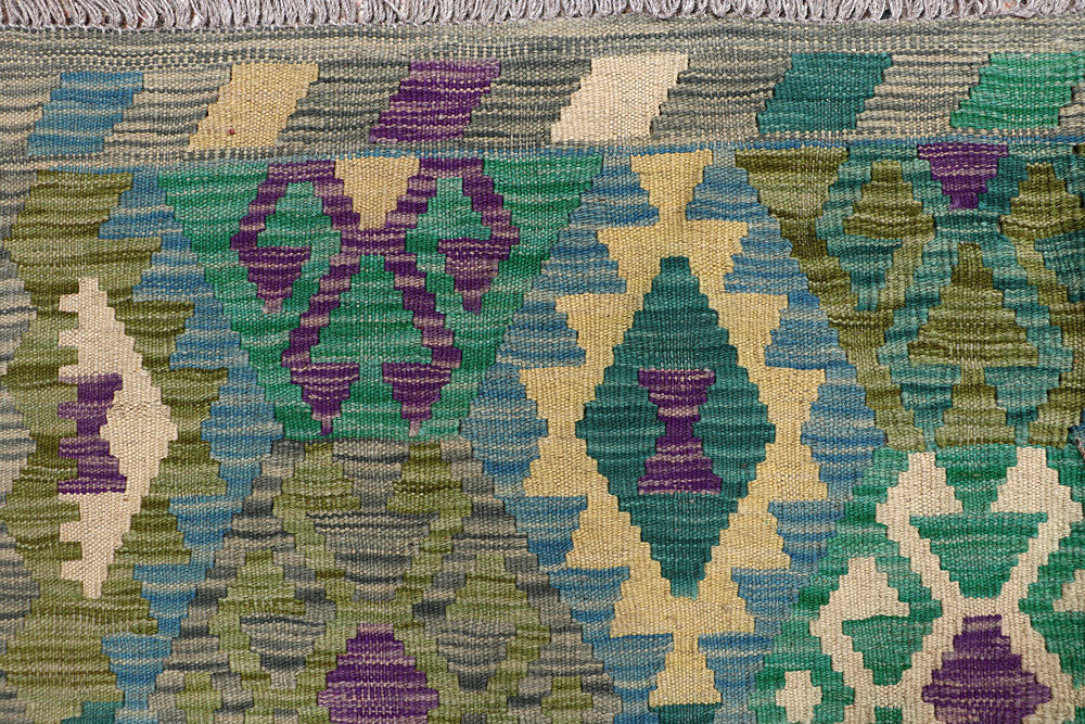 Multi Colored Kilim 8' 10 x 11' 11 - No. 66968 - ALRUG Rug Store