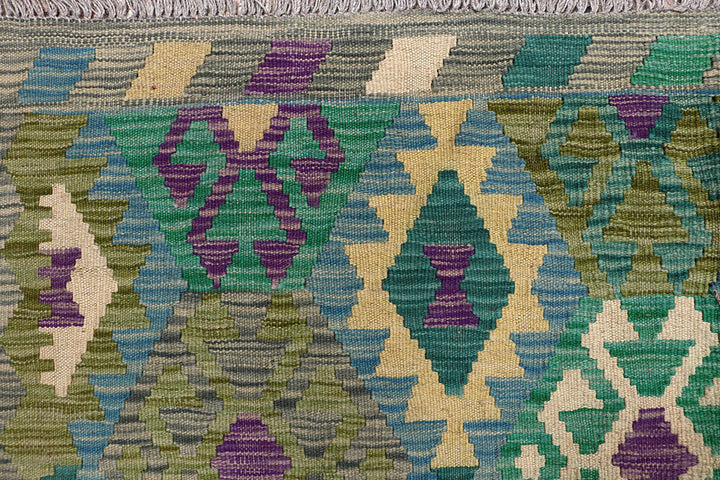 Multi Colored Kilim 8' 10 x 11' 11 - No. 66968 - ALRUG Rug Store