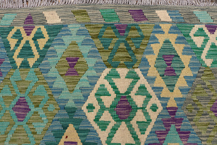 Multi Colored Kilim 8' 10 x 11' 11 - No. 66968 - ALRUG Rug Store