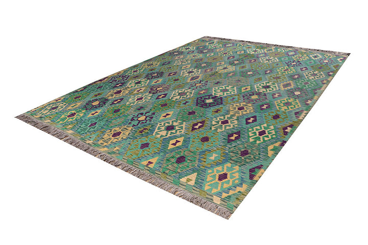 Multi Colored Kilim 8' 10 x 11' 11 - No. 66968 - ALRUG Rug Store