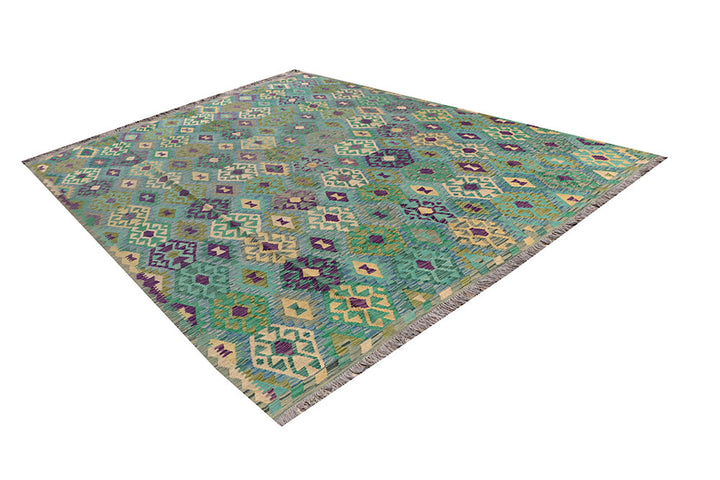 Multi Colored Kilim 8' 10 x 11' 11 - No. 66968 - ALRUG Rug Store