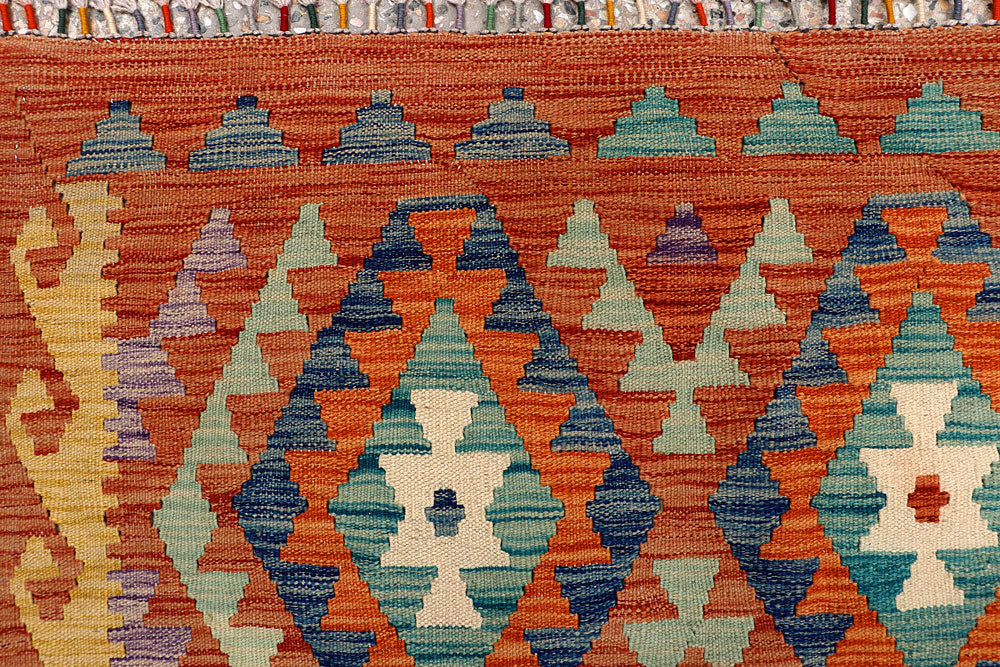 Multi Colored Kilim 8' 2 x 11' 2 - No. 66969 - ALRUG Rug Store