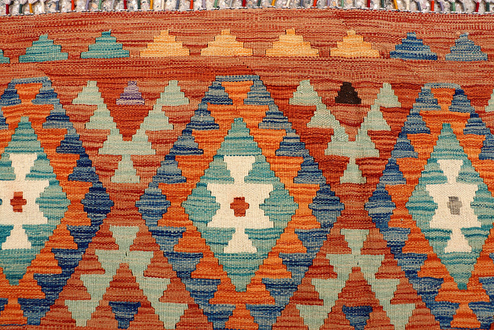 Multi Colored Kilim 8' 2 x 11' 2 - No. 66969 - ALRUG Rug Store