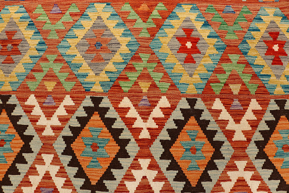 Multi Colored Kilim 8' 2 x 11' 2 - No. 66969 - ALRUG Rug Store