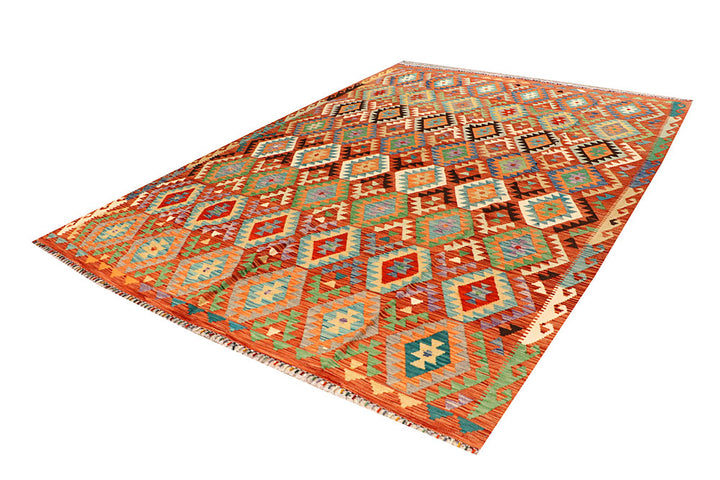 Multi Colored Kilim 8' 2 x 11' 2 - No. 66969 - ALRUG Rug Store