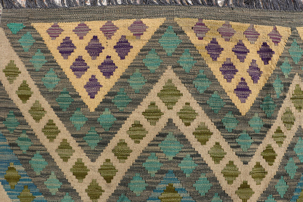 Multi Colored Kilim 8' 7 x 11' 2 - No. 66970 - ALRUG Rug Store