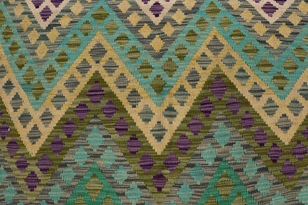 Multi Colored Kilim 8' 7 x 11' 2 - No. 66970 - ALRUG Rug Store