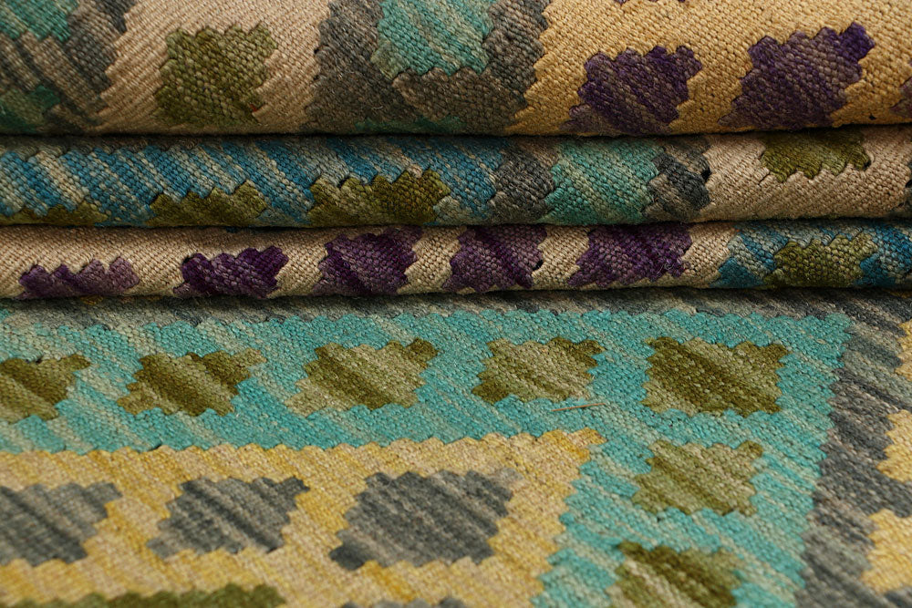 Multi Colored Kilim 8' 7 x 11' 2 - No. 66970 - ALRUG Rug Store