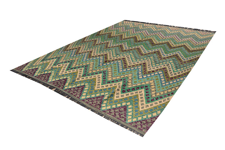 Multi Colored Kilim 8' 7 x 11' 2 - No. 66970 - ALRUG Rug Store
