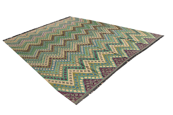 Multi Colored Kilim 8' 7 x 11' 2 - No. 66970 - ALRUG Rug Store