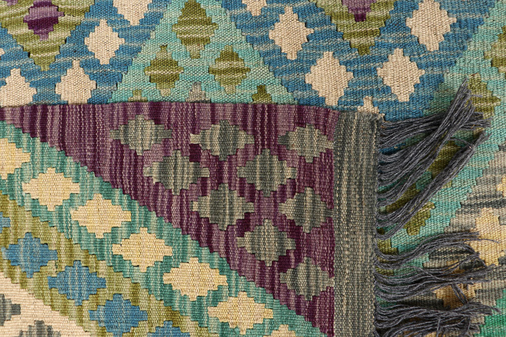 Multi Colored Kilim 8' 7 x 11' 2 - No. 66970 - ALRUG Rug Store