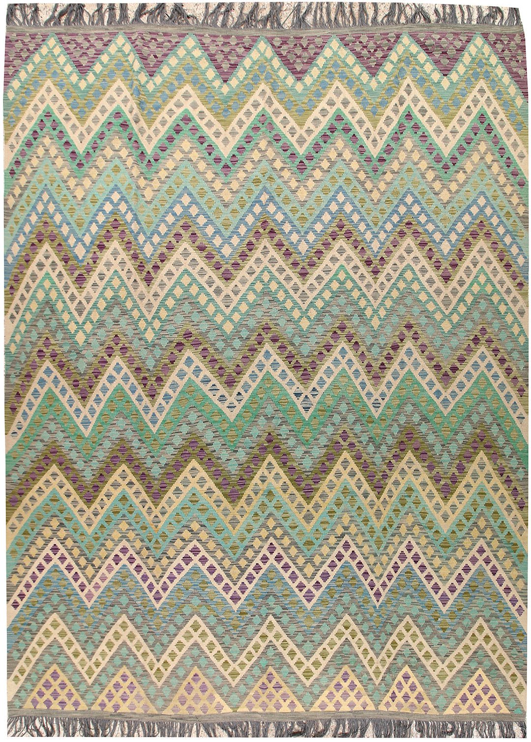 Multi Colored Kilim 8' 7 x 11' 2 - No. 66970 - ALRUG Rug Store