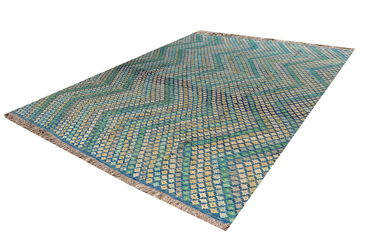 Multi Colored Kilim 8' 5 x 11' 4 - No. 66972 - ALRUG Rug Store
