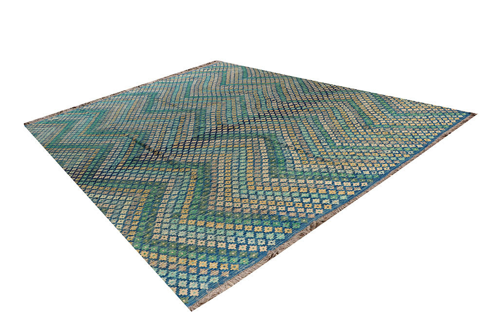 Multi Colored Kilim 8' 5 x 11' 4 - No. 66972 - ALRUG Rug Store