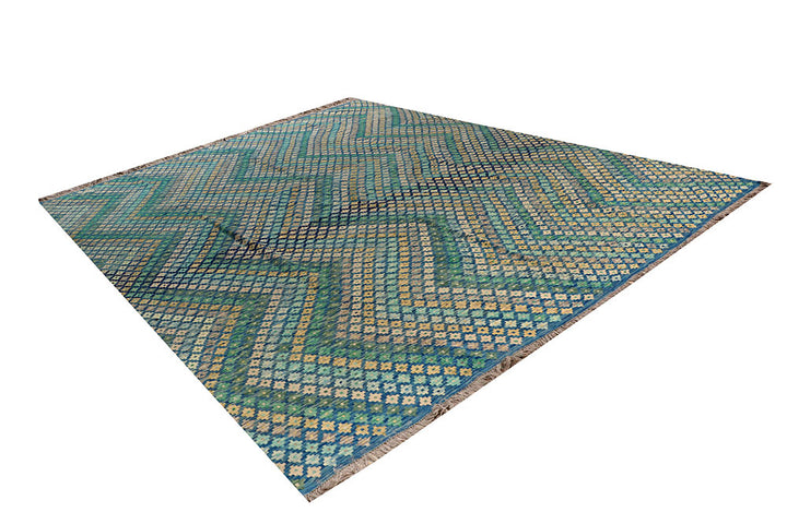 Multi Colored Kilim 8' 5 x 11' 4 - No. 66972 - ALRUG Rug Store