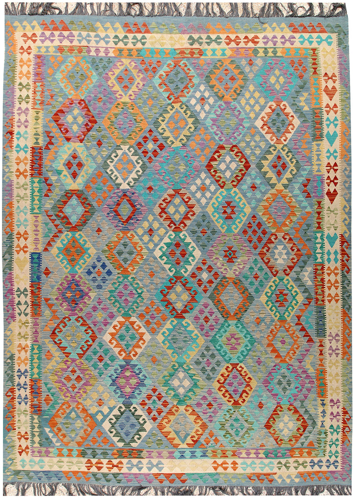 Multi Colored Kilim 8' 5 x 11' 4 - No. 66972 - ALRUG Rug Store