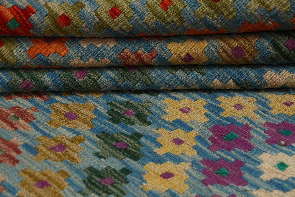 Multi Colored Kilim 9' 5 x 11' 9 - No. 66973 - ALRUG Rug Store