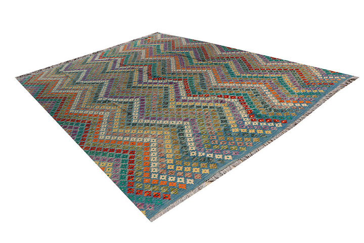 Multi Colored Kilim 9' 5 x 11' 9 - No. 66973 - ALRUG Rug Store