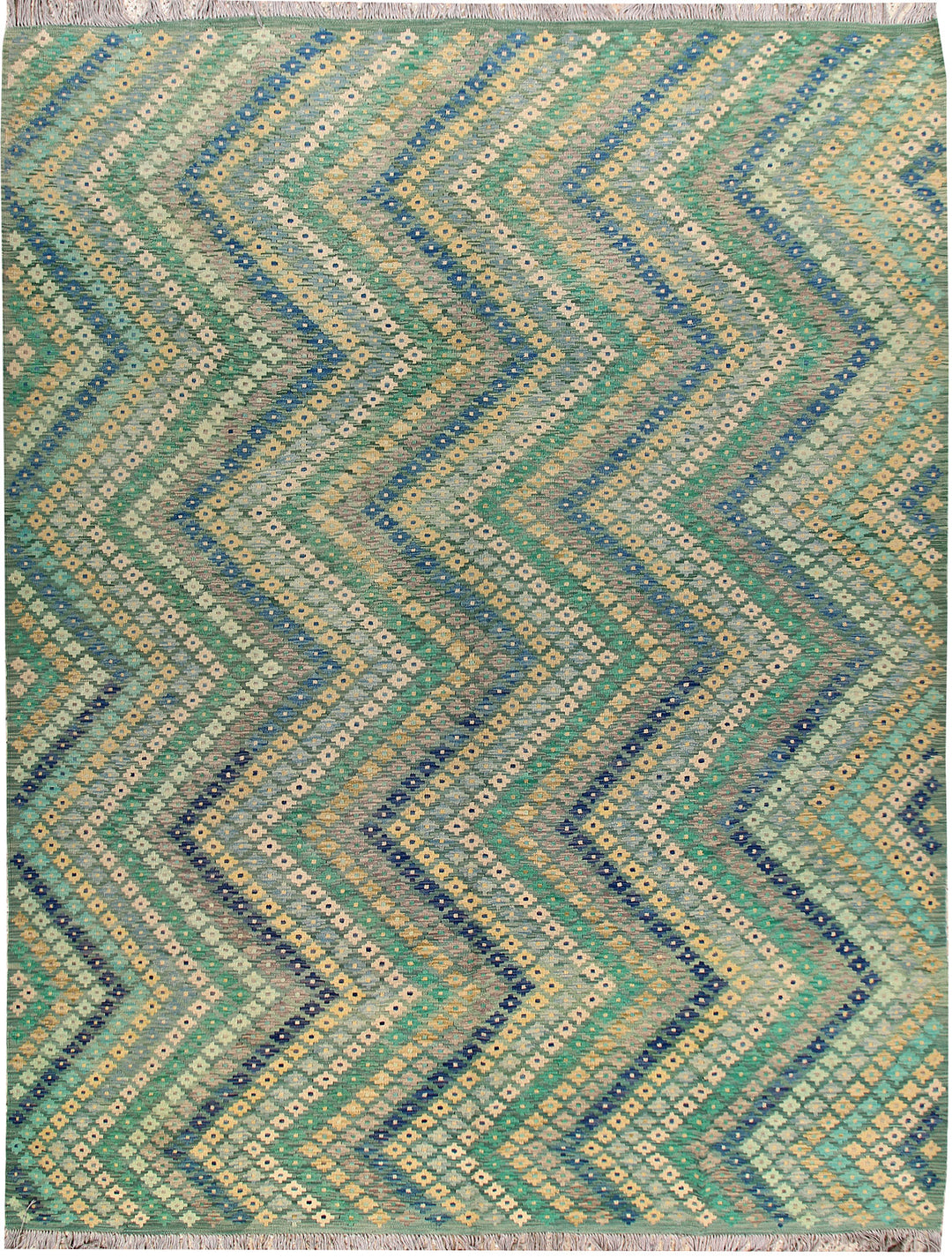 Multi Colored Kilim 9' x 11' 9 - No. 66977 - ALRUG Rug Store