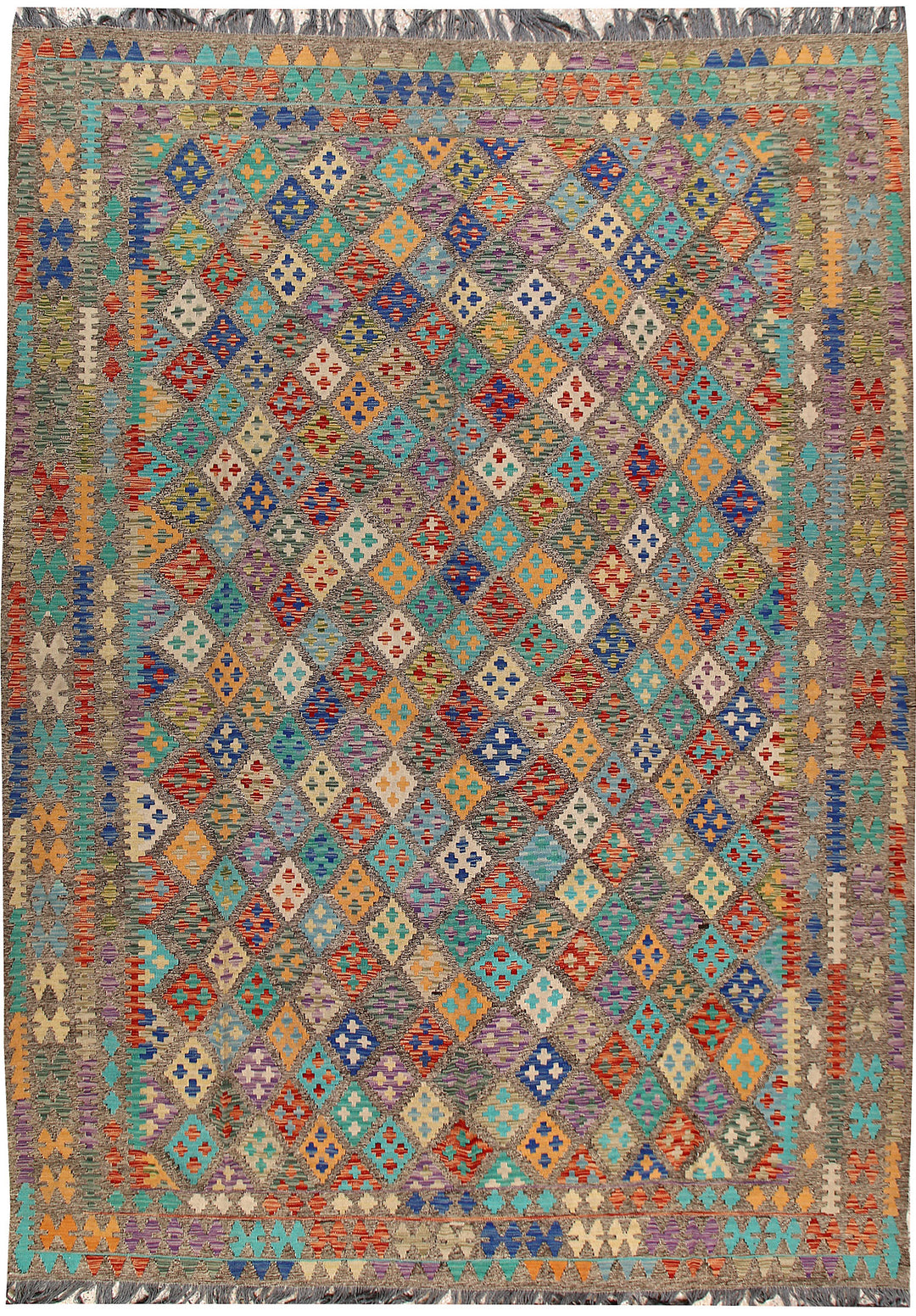Multi Colored Kilim 8' 6 x 11' 8 - No. 66978 - ALRUG Rug Store