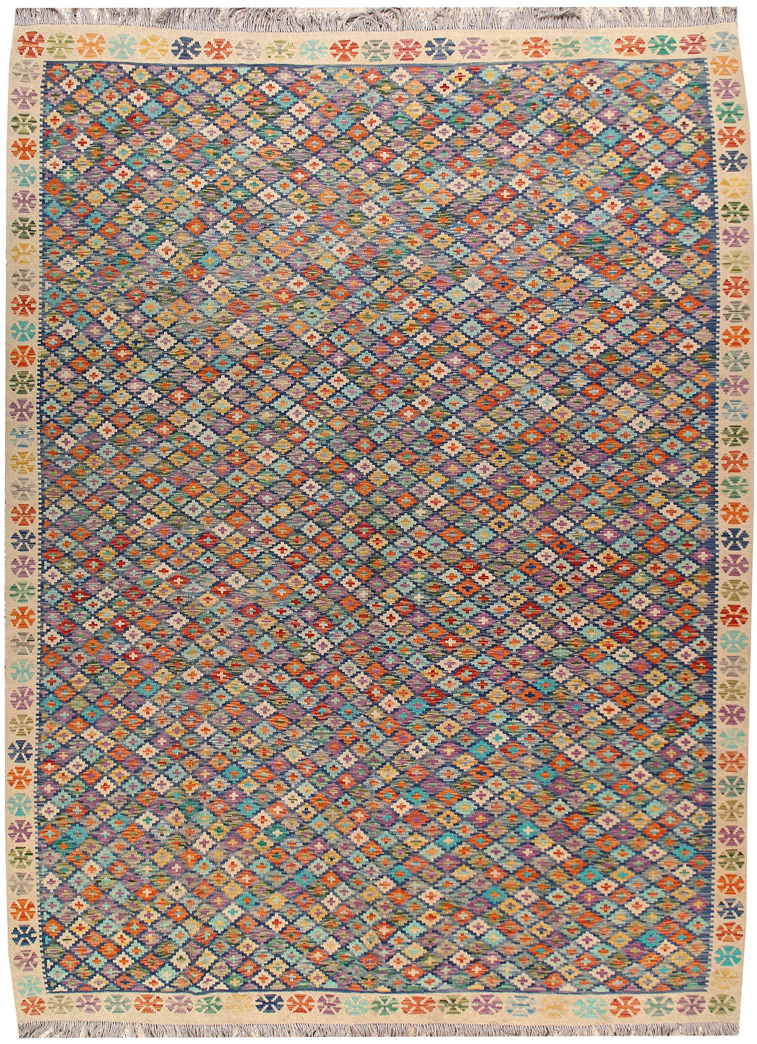 Multi Colored Kilim 9' 2 x 12' 1 - No. 66984 - ALRUG Rug Store