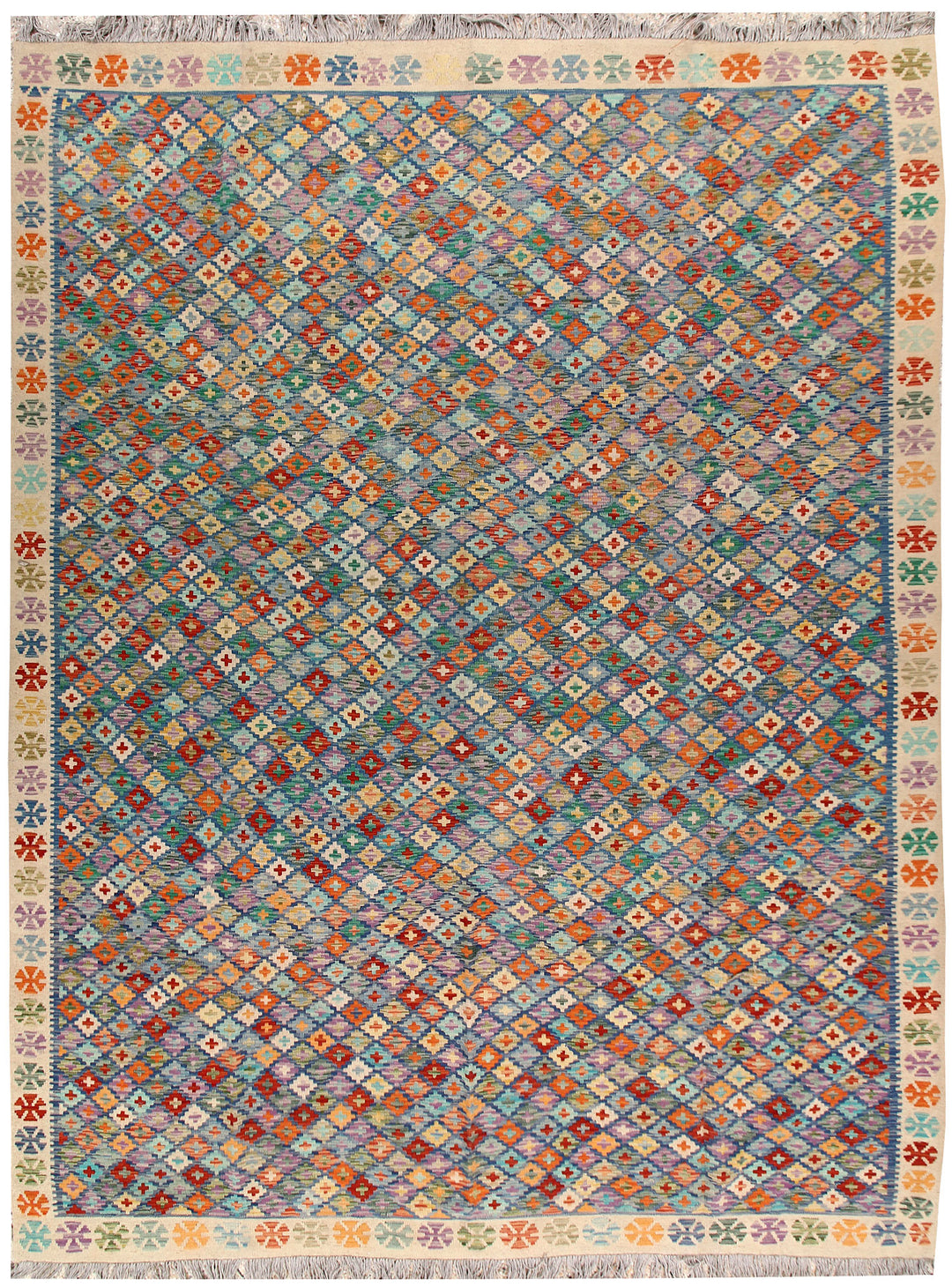 Multi Colored Kilim 9' 2 x 12' - No. 66986 - ALRUG Rug Store