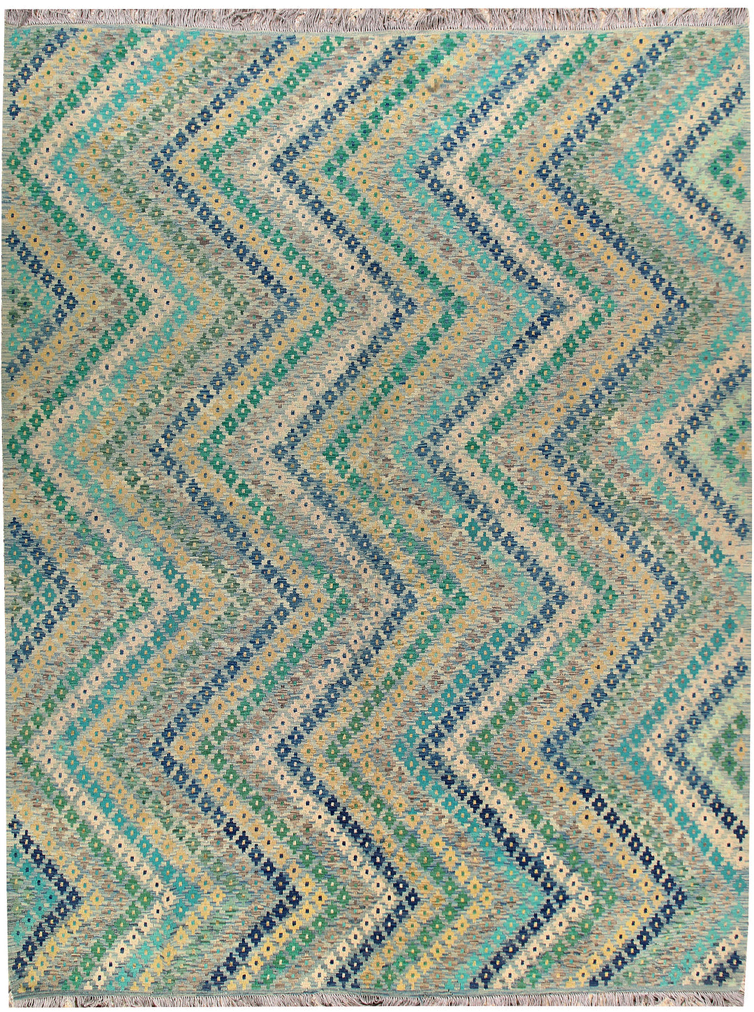 Multi Colored Kilim 9' 2 x 11' 10 - No. 66990 - ALRUG Rug Store