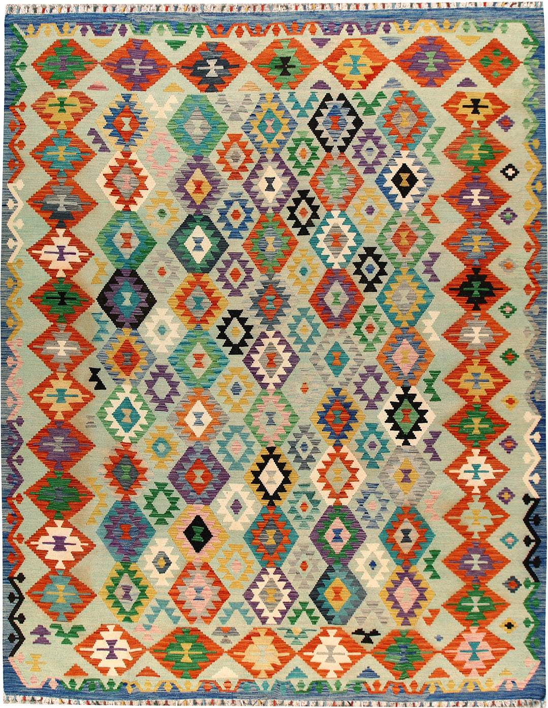 Multi Colored Kilim 8' 9 x 11' 1 - No. 66991 - ALRUG Rug Store