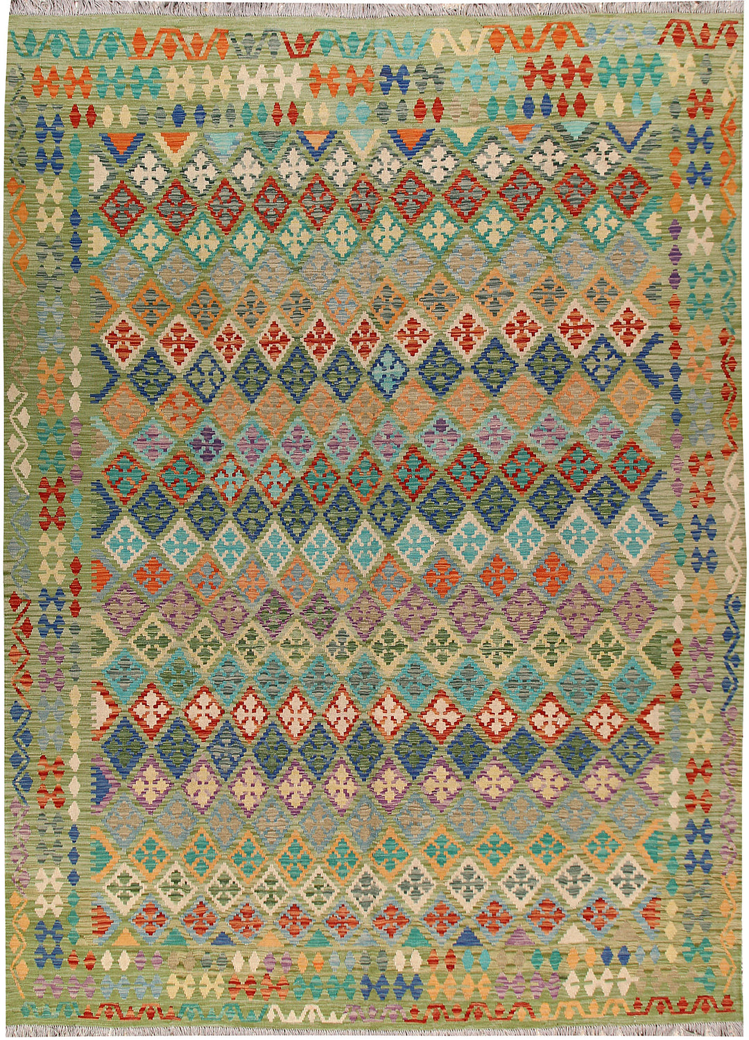 Multi Colored Kilim 8' 5 x 11' 8 - No. 66994 - ALRUG Rug Store