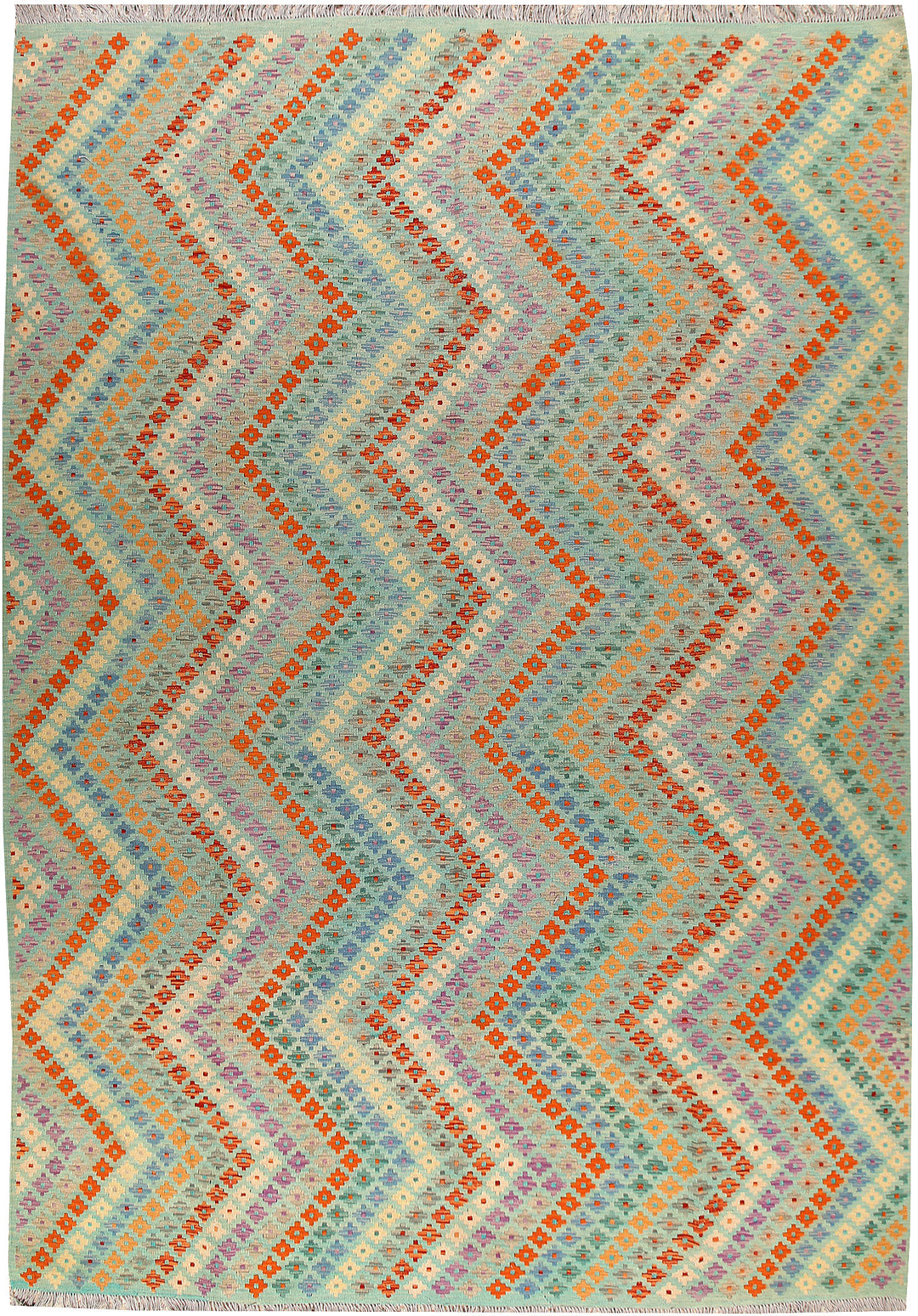 Multi Colored Kilim 8' 8 x 12' - No. 66995 - ALRUG Rug Store