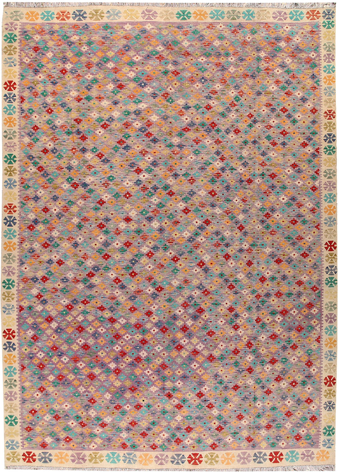 Multi Colored Kilim 8' 9 x 12' 3 - No. 66996 - ALRUG Rug Store