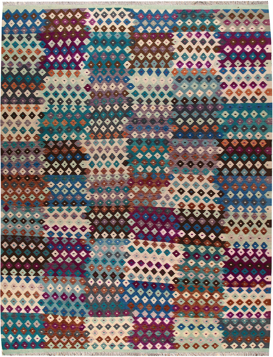 Multi Colored Kilim 10' 1 x 12' 11 - No. 66998 - ALRUG Rug Store