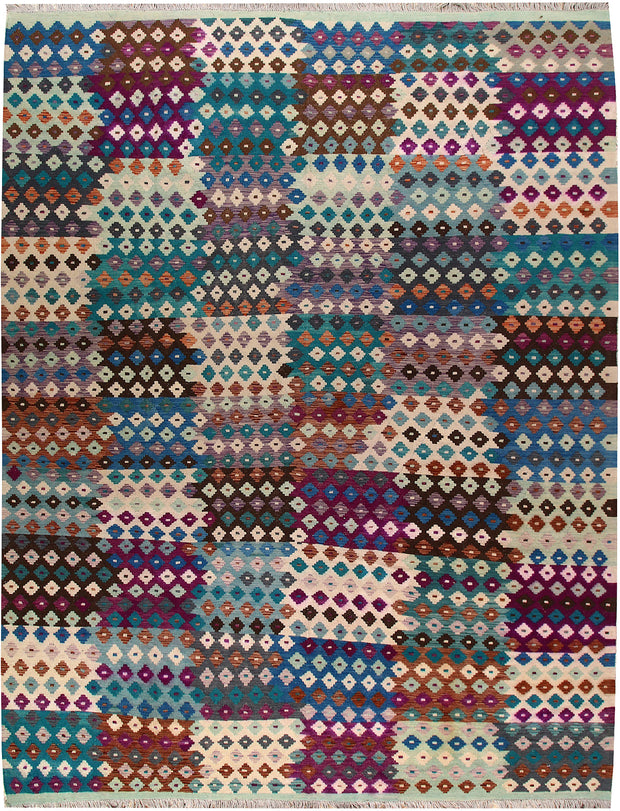 Multi Colored Kilim 10' 1 x 12' 11 - No. 66998 - ALRUG Rug Store