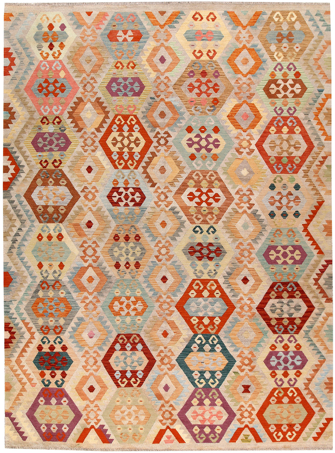 Multi Colored Kilim 8' 4 x 11' 3 - No. 66999 - ALRUG Rug Store
