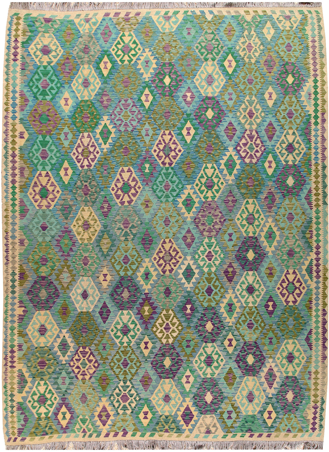 Multi Colored Kilim 9' 1 x 11' 11 - No. 67002 - ALRUG Rug Store