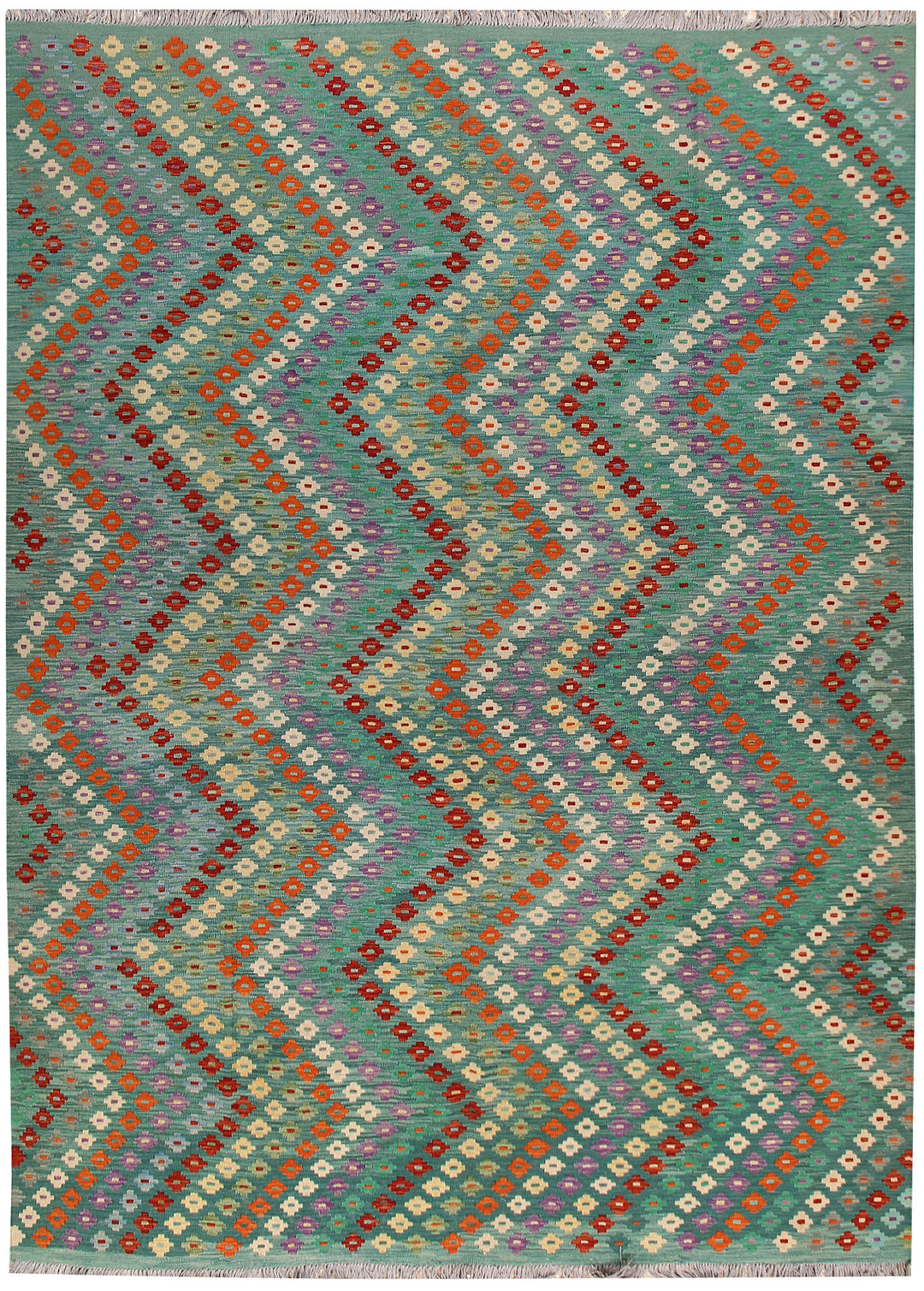 Multi Colored Kilim 8' 3 x 11' 3 - No. 67005 - ALRUG Rug Store