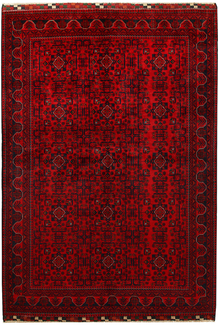 Dark Red Khal Mohammadi 6'  5" x 9'  2" - No. QA64316