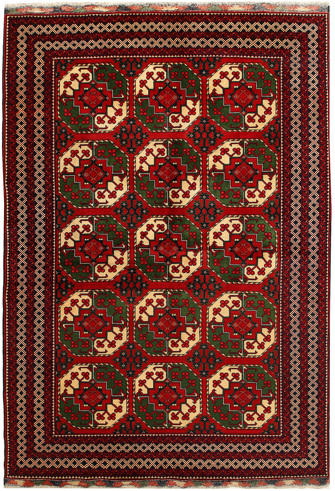 Multi Colored Khal Mohammadi 6' 7 x 9' 9 - No. 67135 - ALRUG Rug Store