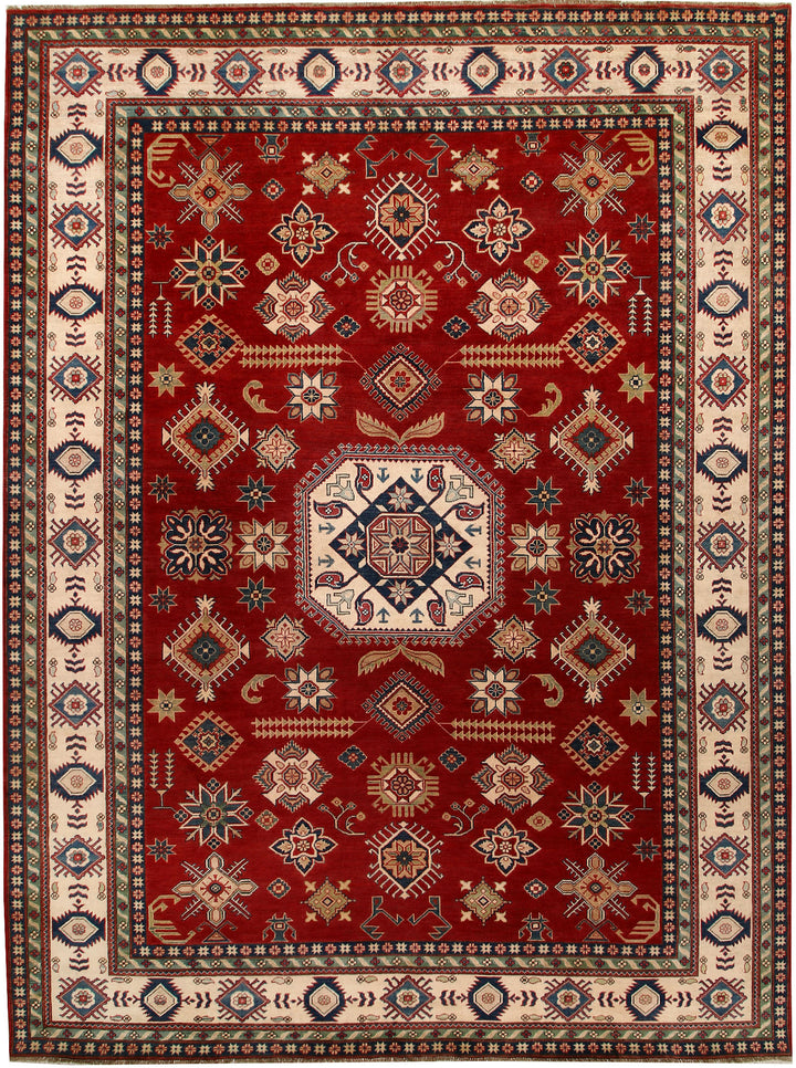 Firebrick Kazak 9' 8 x 13' 1 - No. 67235 - ALRUG Rug Store