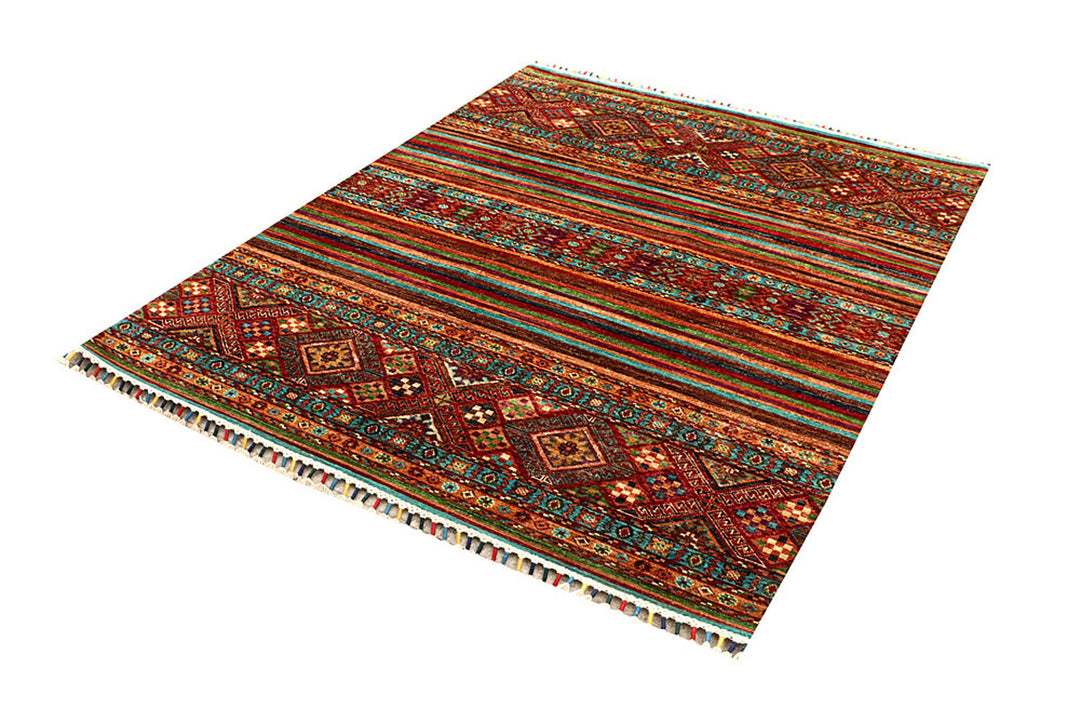 Multi Colored Kazak 5'  1" x 6'  4" - No. QA24403