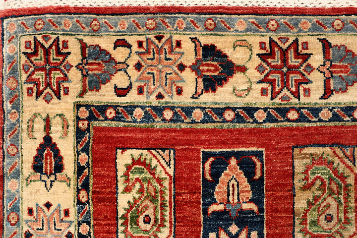 Multi Colored Kazak 4'  10" x 6'  4" - No. QA55162