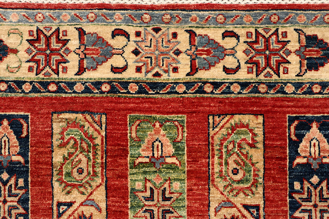 Multi Colored Kazak 4'  10" x 6'  4" - No. QA55162