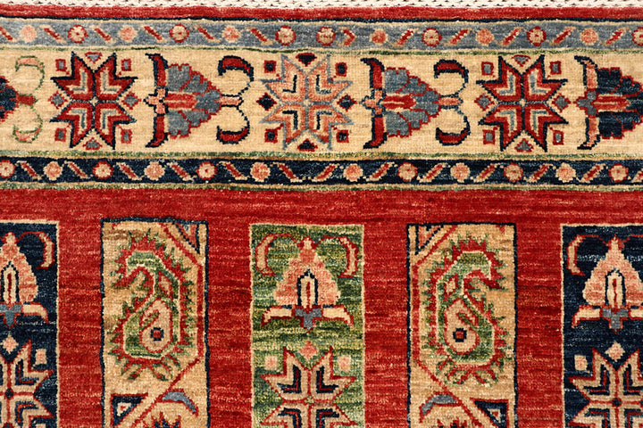 Multi Colored Kazak 4'  10" x 6'  4" - No. QA55162