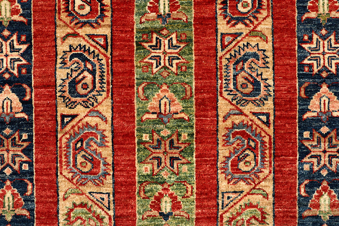 Multi Colored Kazak 4'  10" x 6'  4" - No. QA55162