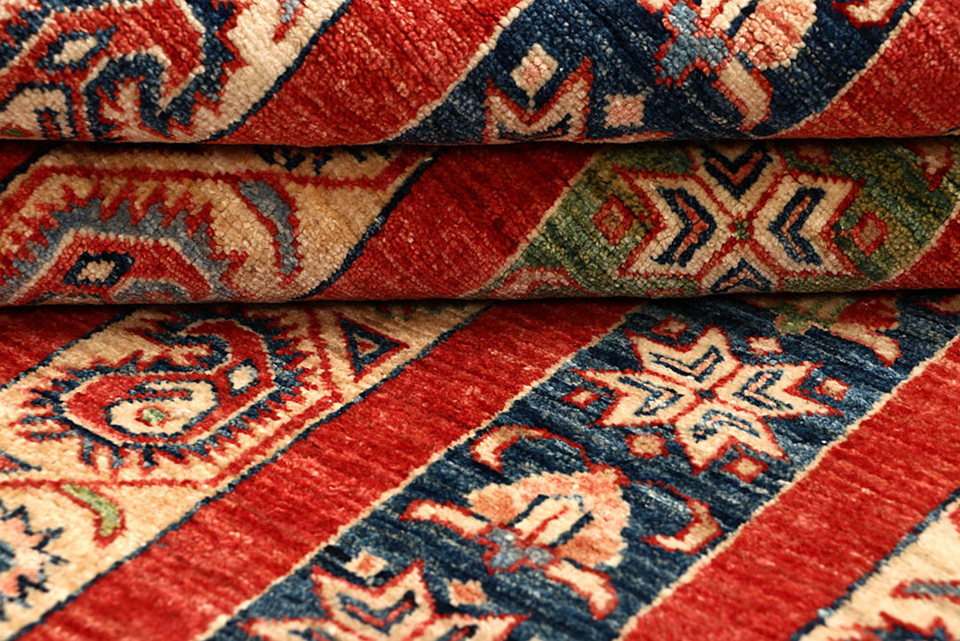 Multi Colored Kazak 4'  10" x 6'  4" - No. QA55162