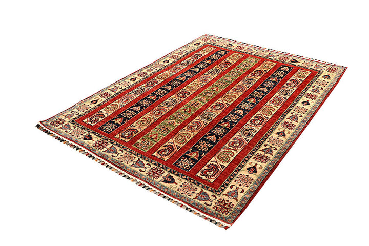 Multi Colored Kazak 4'  10" x 6'  4" - No. QA55162